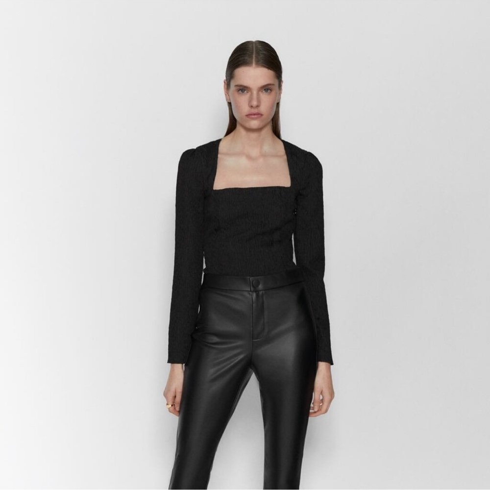 Zara Black Long Sleeve Top